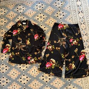 1970s vintage culotte/gaucho pant set